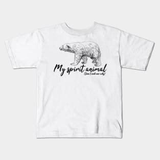 Polar bear My spirit animal Kids T-Shirt